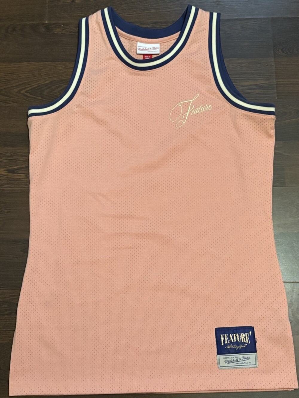 FEATURE X MITCHELL & NESS JERSEY - PINK MENS SZ MEDIUM